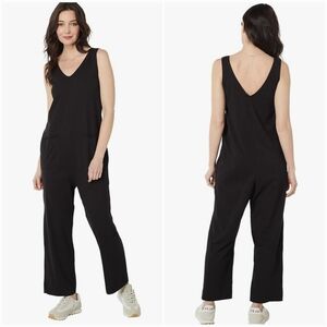 Pact All Ease Lounge Jumpsuit XS Black Relaxed Casual Lagenlook